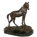 cheval en bronze BRZ0886-SM ( H .25 x L .20 Cm ) Poids : 2 Kg 