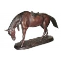 cheval en bronze BRZ1376 ( H .30 x L .61 Cm ) Poids : 9 Kg 