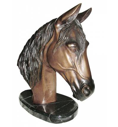 Bronze animalier : cheval en bronzeBRZ1374SM-11 ( H .28 x L .23 Cm ) Poids : 4 Kg 