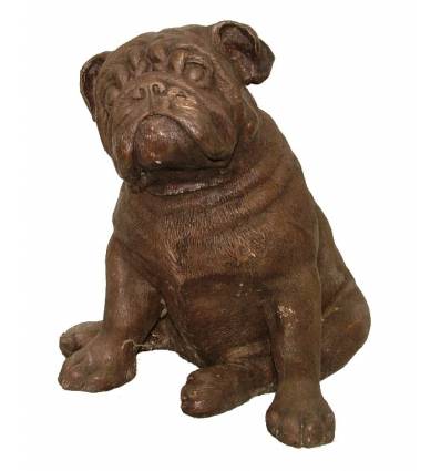 Bronze animalier : chien en bronze BRZ1139 ( H .31 x L .31 Cm )