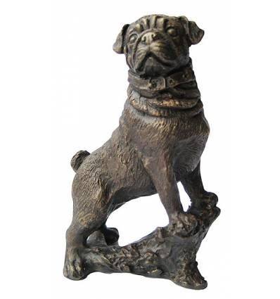Bronze animalier : chien en bronze BRZ1140  ( H .17 x L .10 Cm )  Poids : 1 Kg 