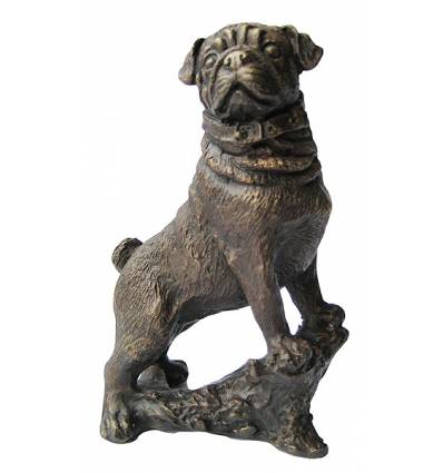 Bronze animalier : chien en bronze BRZ1140 ( H .17 x L .10 Cm ) Poids : 1 Kg 