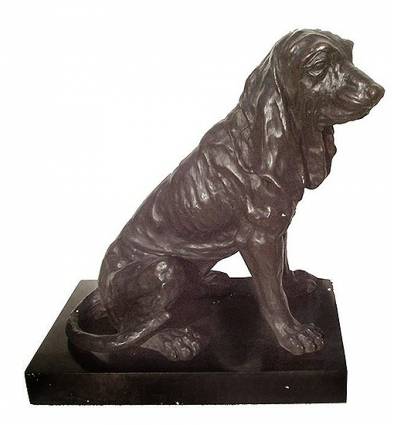 Bronze animalier : chien en bronze BRZ1190/SM355 ( H .40 x L .43 Cm ) Poids : 14 Kg 