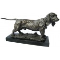 chien en bronze BRZ1191 / SM387 (H. 25 x L. 46 Cm) Poids : 9 Kg 