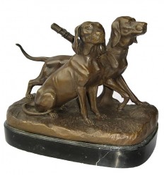 chien en bronze BRZ1194/SM247 ( H .25 x L .30 Cm )