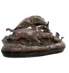 chien en bronze BRZ1196/SM208 ( H .23 x L .43 Cm )