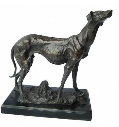 Bronze animalier : chien en bronze BRZ1272/SM390 ( H .33 x L .33 Cm ) Poids : 8 Kg 