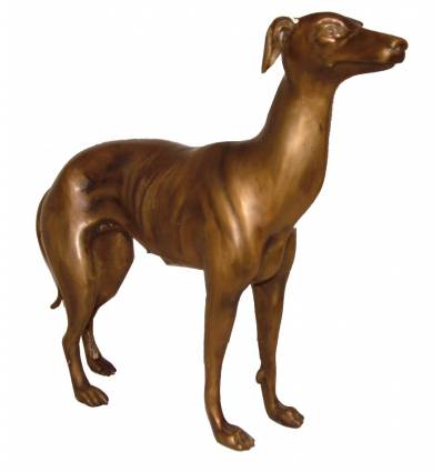 Bronze animalier : chien en bronze BRZ1344 ( H .30 x L .28 Cm ) Poids : 2 Kg 