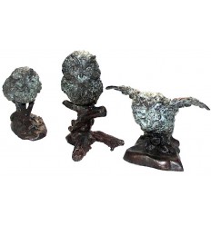 Bronze animalier : chouette en bronzeBRZ0468V ( H .12 x L .17 Cm ) Poids : 3 Kg 