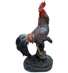 Bronze animalier : coq en bronze BRZ1097-SM ( H .94 x L .56 Cm ) Poids : 37 Kg 