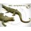 Bronze animalier : crocodile en bronze ab801-100 ( H .35 x L .190 Cm )