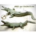 crocodile en bronze ab802-100 ( H .70 x L .290 Cm )