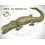 Bronze animalier : crocodile en bronze ab810-100 ( H .22 x L .90 Cm )