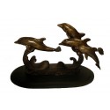 dauphin en bronze BRZ0373 ( H .20 x L .35 Cm ) Poids : 4 Kg 