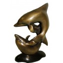 dauphin en bronze BRZ0581 ( H .17 x L . Cm ) Poids : 1 Kg 