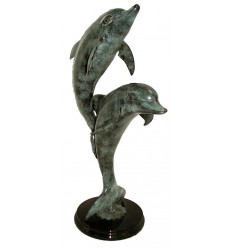 Bronze animalier : dauphin en bronze BRZ0627-SM  ( H .66 x L . Cm )  Poids : 7 Kg 