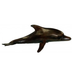 Bronze animalier : dauphin en bronze BRZ535 ( H . x L . Cm )