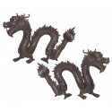 dragon en bronze BRZ0642-7 ( H .18 x L .25 Cm )