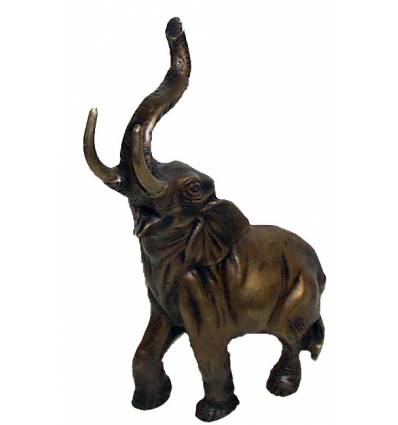 Bronze animalier : éléphant en bronze BRZ0582 ( H .25 x L .20 Cm ) Poids : 2 Kg 
