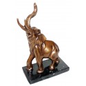 ( H .28 x L .17 Cm ) éléphant en bronze BRZ0582-SM