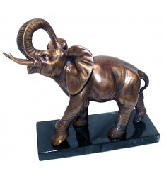 Bronze animalier : éléphant en bronze BRZ0583-SM ( H .28 x L .28 Cm ) Poids : 4 Kg 