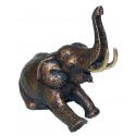 Éléphant en bronze BRZ0585 (H.17 x L.17 cm)