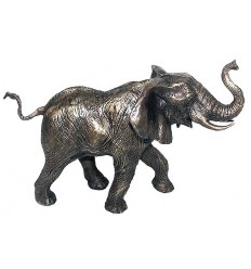 Bronze animalier : éléphant en bronze BRZ0905 ( H .23 x L .33 Cm ) Poids : 4 Kg 
