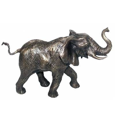 Bronze animalier : éléphant en bronze BRZ0905 ( H .23 x L .33 Cm ) Poids : 4 Kg 