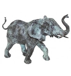 Bronze animalier : éléphant en bronze BRZ0905V ( H .23 x L .33 Cm ) Poids : 4 Kg 