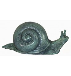 Bronze animalier : escargot en bronze BRZ0133-4 ( H .10 x L .17 Cm ) Poids : 1 Kg 