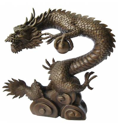Bronze animalier : dragon en bronze BRZ0510-24 ( H .61 x L .53 Cm )