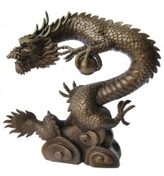 dragon en bronze BRZ0510-35 ( H .89 x L .89 Cm ) Poids : 32 Kg 