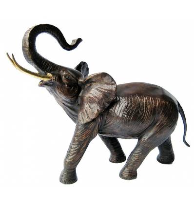 Bronze animalier : éléphant en bronze BRZ0051 ( H .40 x L .50 Cm ) Poids : 8 Kg 