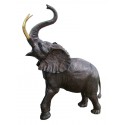 Eléphant en bronze BRZ1133-56 ( H .142 x L .117 Cm ) Poids : 70 Kg 