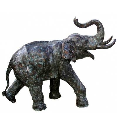 Bronze animalier :Eléphant en bronze BRZ902v ( H .129 x L .165 Cm ) Poids : 90 Kg 