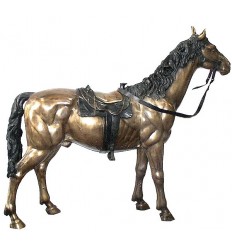 Cheval en bronze BRZ0268 ( H .162 x L .193 Cm ) Poids : 110 Kg 