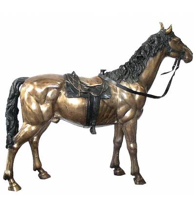 Bronze animalier :Cheval en bronze BRZ0268 ( H .162 x L .193 Cm ) Poids : 110 Kg 