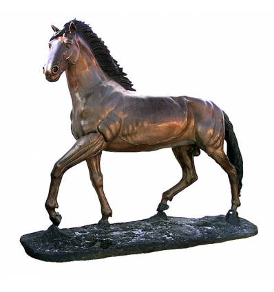 Bronze animalier :Cheval en bronze BRZ0709 ( H .190 x L .243 Cm )