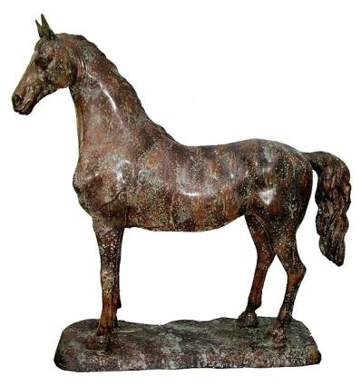 Bronze animalier :Cheval en bronze BRZ1315V ( H .115 x L .115 Cm ) Poids : 48 Kg 