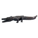 Crocodile en bronze BRZ0126 ( H .15 x L :110 Cm ) Poids : 10.5 Kg 
