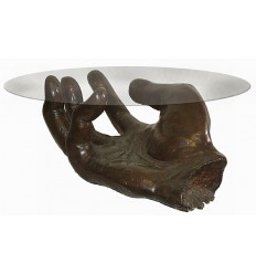 Table basse de salon en bronze BRZ0120 ( H . x L . Cm )