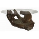 Table basse de salon en bronze BRZ0120 ( H . x L . Cm )
