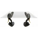 Table basse de salon en bronze BRZ0354 ( H .76 x L .87 Cm ) Poids : 66.5 Kg 