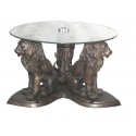 Table basse de salon en bronze BRZ0419 ( H .43 x L .68 Cm ) Poids : 28 Kg 