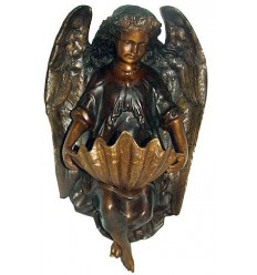 Sculpture d'ange en bronze BRZ0370  ( H .43 x L .27 Cm )  Poids : 7 Kg 