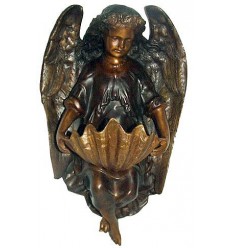 Sculpture d'ange en bronze BRZ0370 ( H .43 x L .27 Cm ) Poids : 7 Kg 