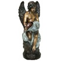 Sculpture d'ange en bronze BRZ0762  ( H .73 x L . Cm )  Poids : 14 Kg 