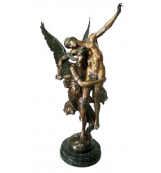 Sculpture d'ange en bronze BRZ0773 ( H .167 x L .112 Cm )