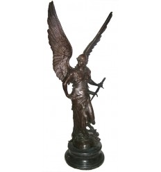 Sculpture d'ange en bronze BRZ1054/SM095 ( H .96 x L .35 Cm )