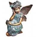 Sculpture d'ange en bronze BRZ1113 ( H .13 x L .10 Cm ) Poids : 1 Kg 